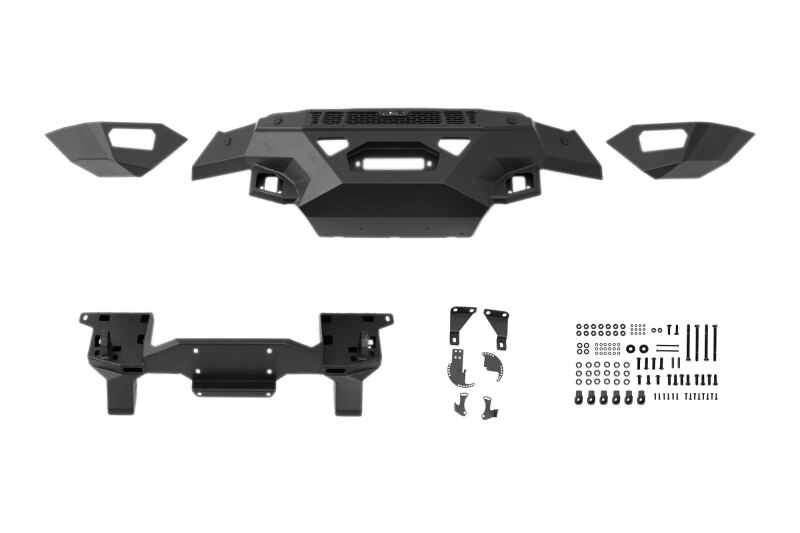 GMC Sierra 3500 Front Bumper - DV8 Offroad - Spec Series - Micro-texture black powder coat with satin black accents - `20-`23